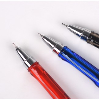 亮金透明色金夹0.5全针管配RS06芯拔帽中性笔