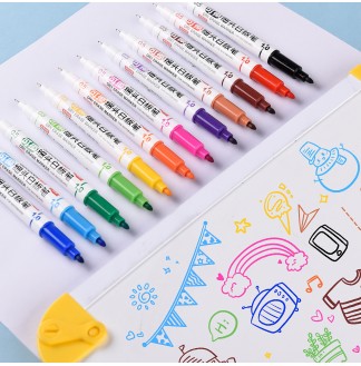 可擦细头白板笔