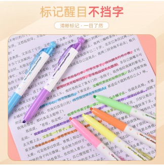 圆球按动荧光色4mm可换芯荧光笔